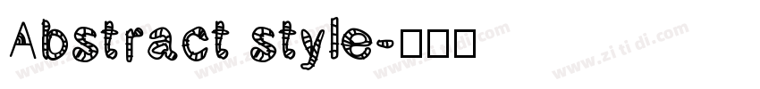 Abstract style字体转换